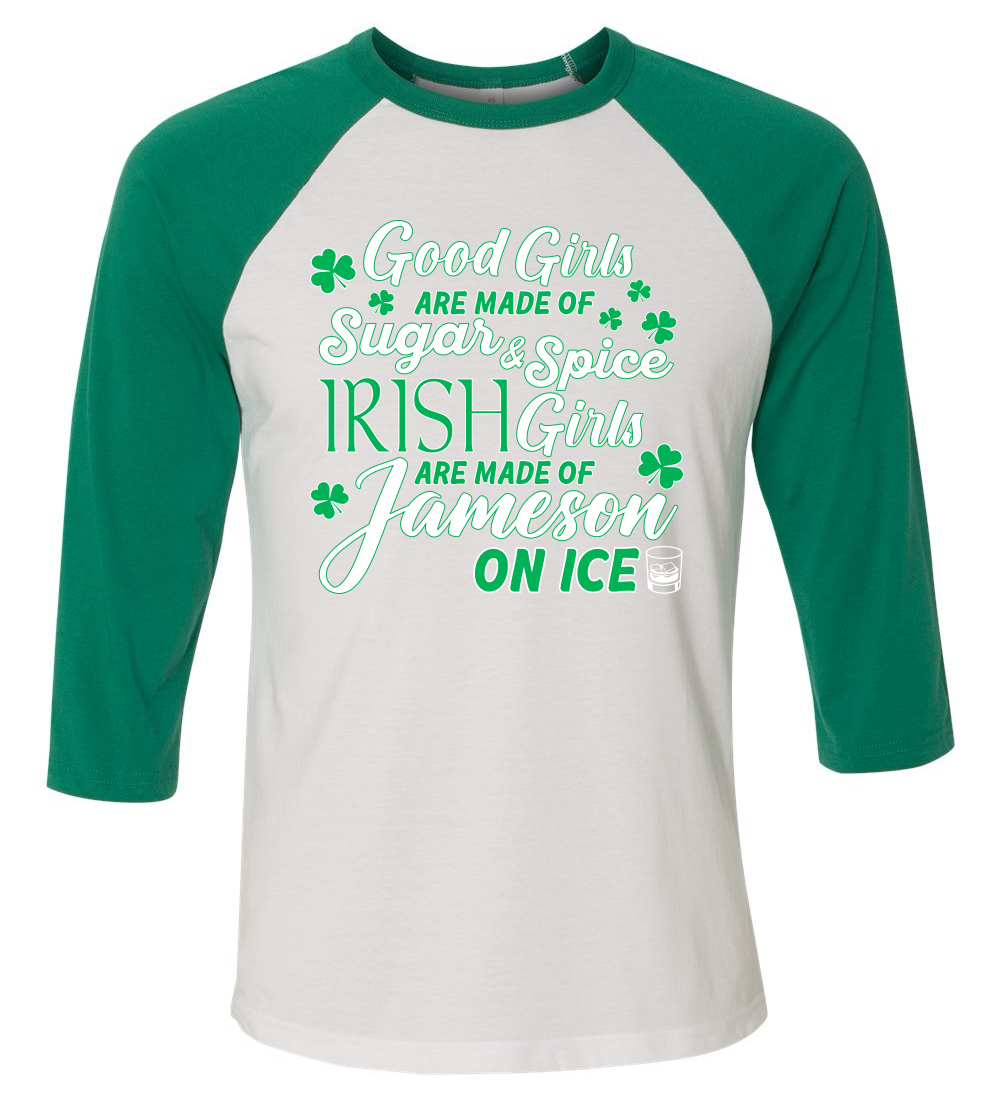 Lucky Shamrock Funny Clover St Patricks Pattys Day Men Women Baseball Tee Shirt - Picture 12 of 27