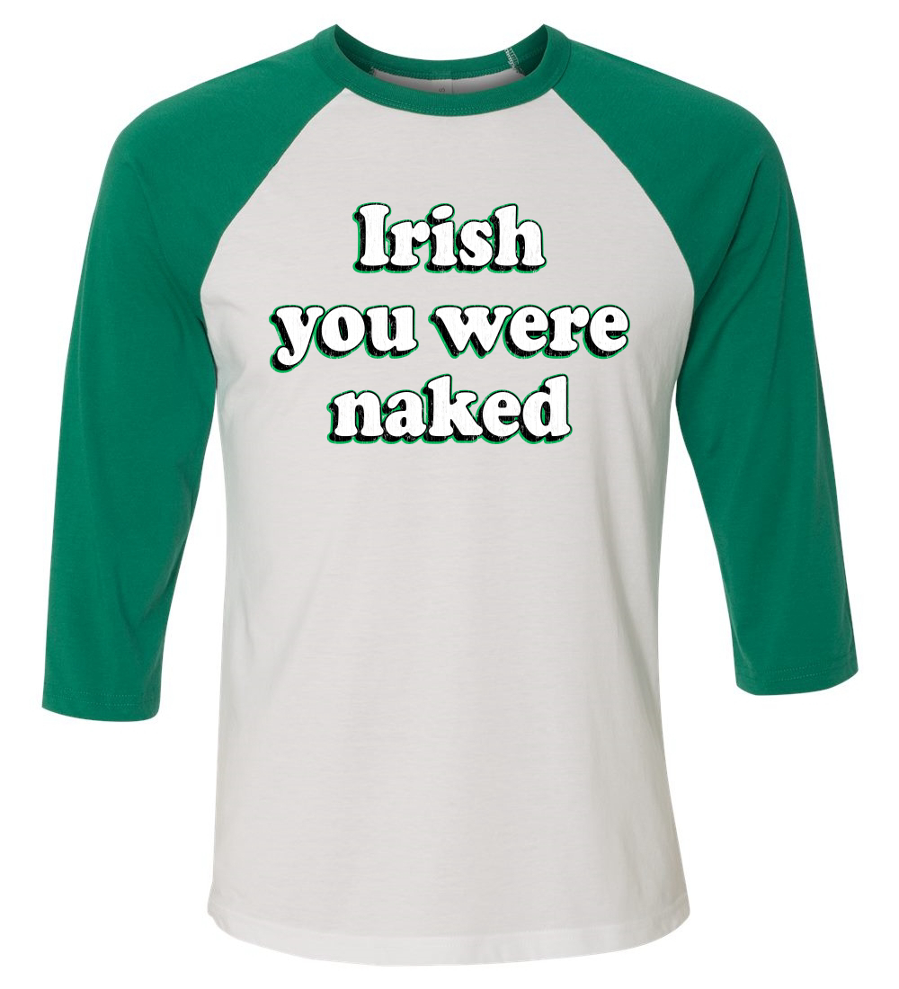 Lucky Shamrock Funny Clover St Patricks Pattys Day Men Women Baseball Tee Shirt - Picture 15 of 27