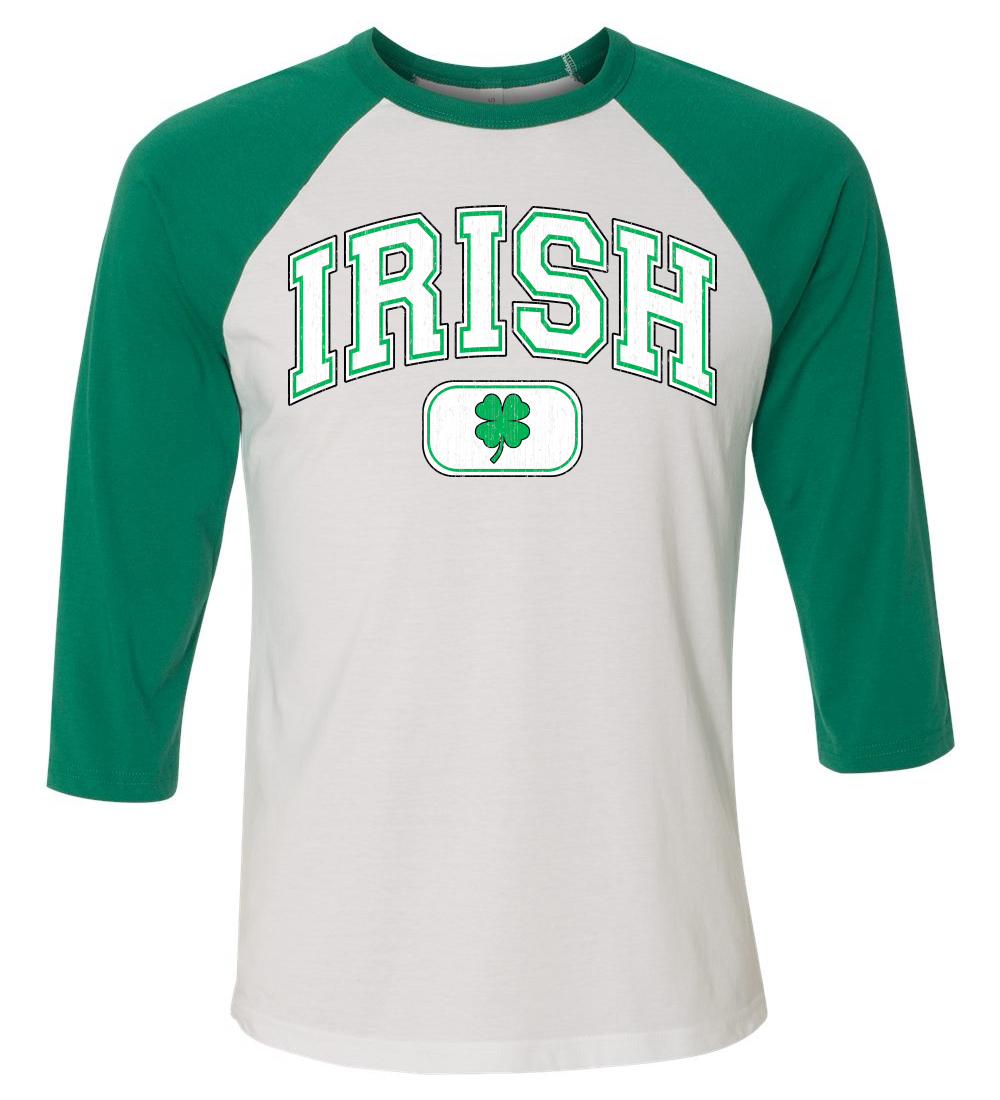 Lucky Shamrock Funny Clover St Patricks Pattys Day Men Women Baseball Tee Shirt - Picture 24 of 27