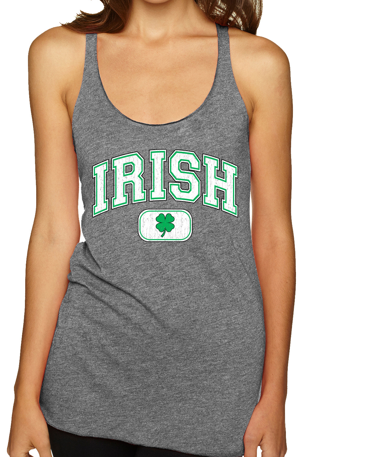 Top sin mangas vintage Irish Shamrock retro St Patricks mezcla tri de día Racerback - Imagen 4 de 5