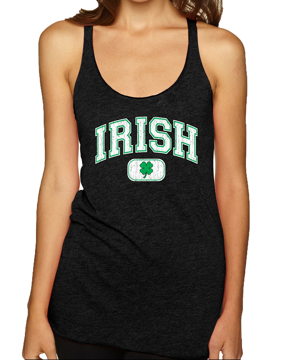 Top sin mangas vintage Irish Shamrock retro St Patricks mezcla tri de día Racerback - Imagen 5 de 5