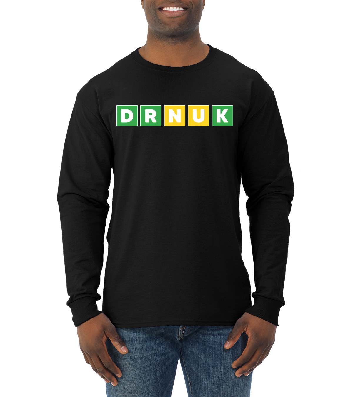 Camisa de manga larga juego de palabras borracho mal escrito para hombre - Imagen 3 de 6