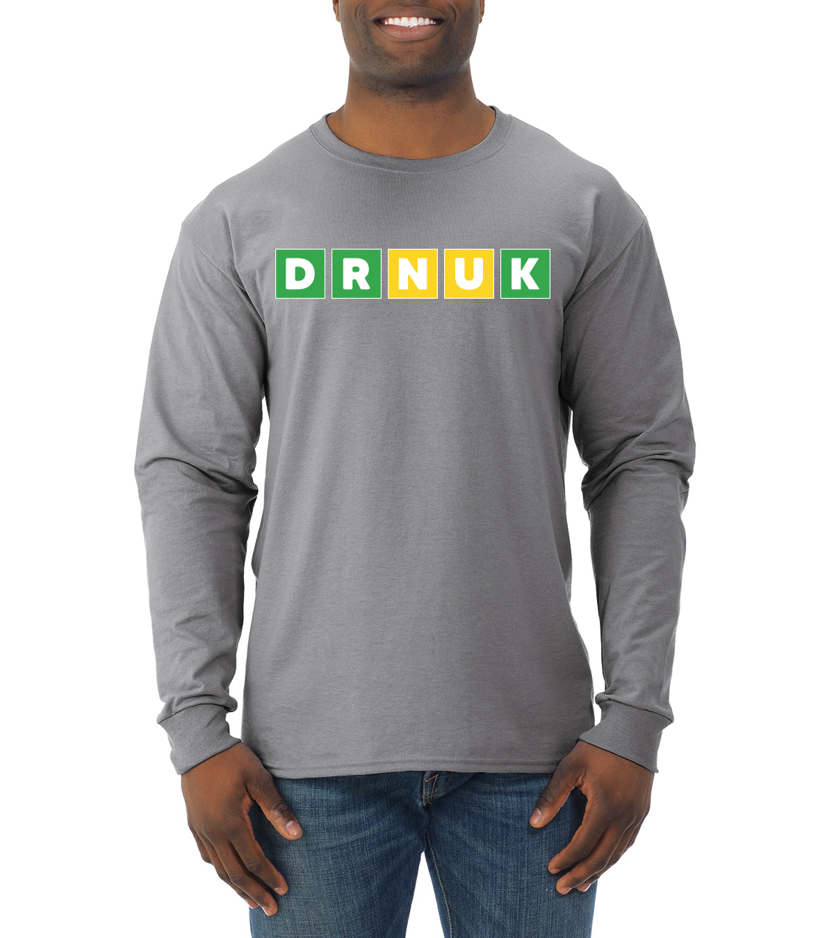Camisa de manga larga juego de palabras borracho mal escrito para hombre - Imagen 4 de 6