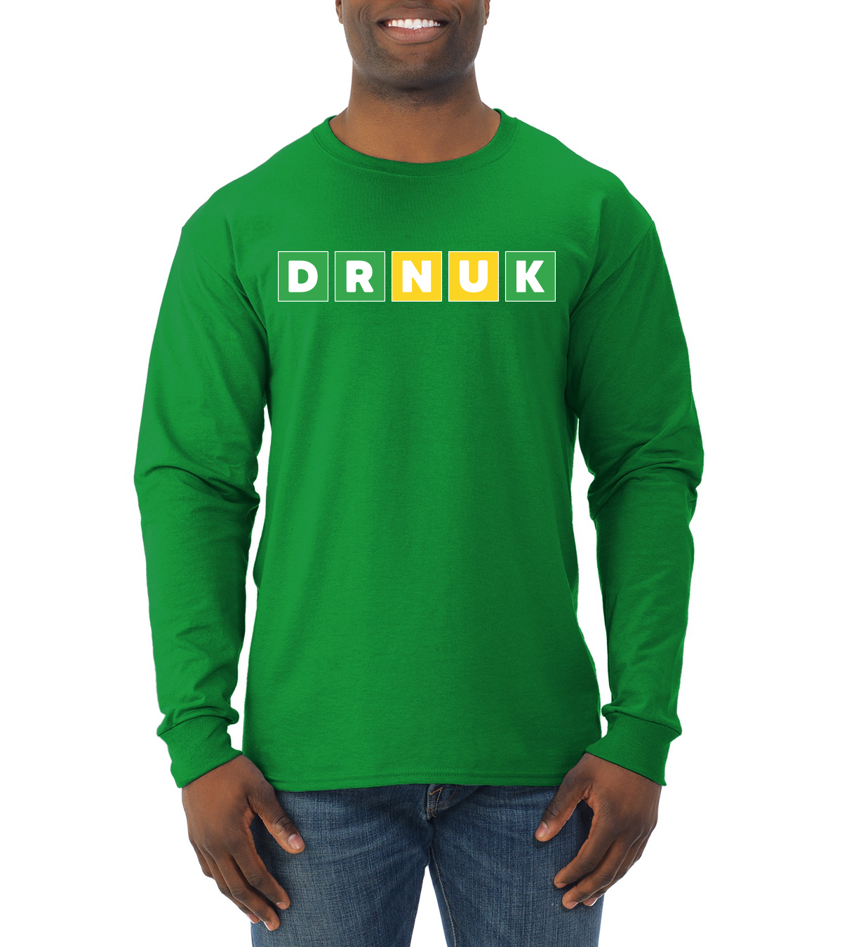 Camisa de manga larga juego de palabras borracho mal escrito para hombre - Imagen 5 de 6