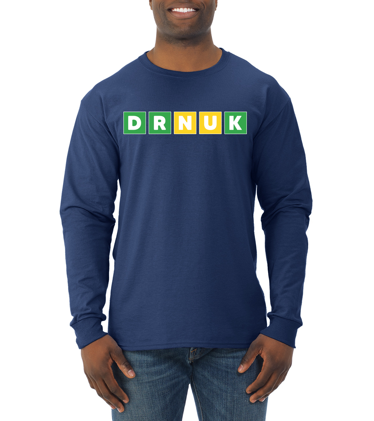 Camisa de manga larga juego de palabras borracho mal escrito para hombre - Imagen 6 de 6