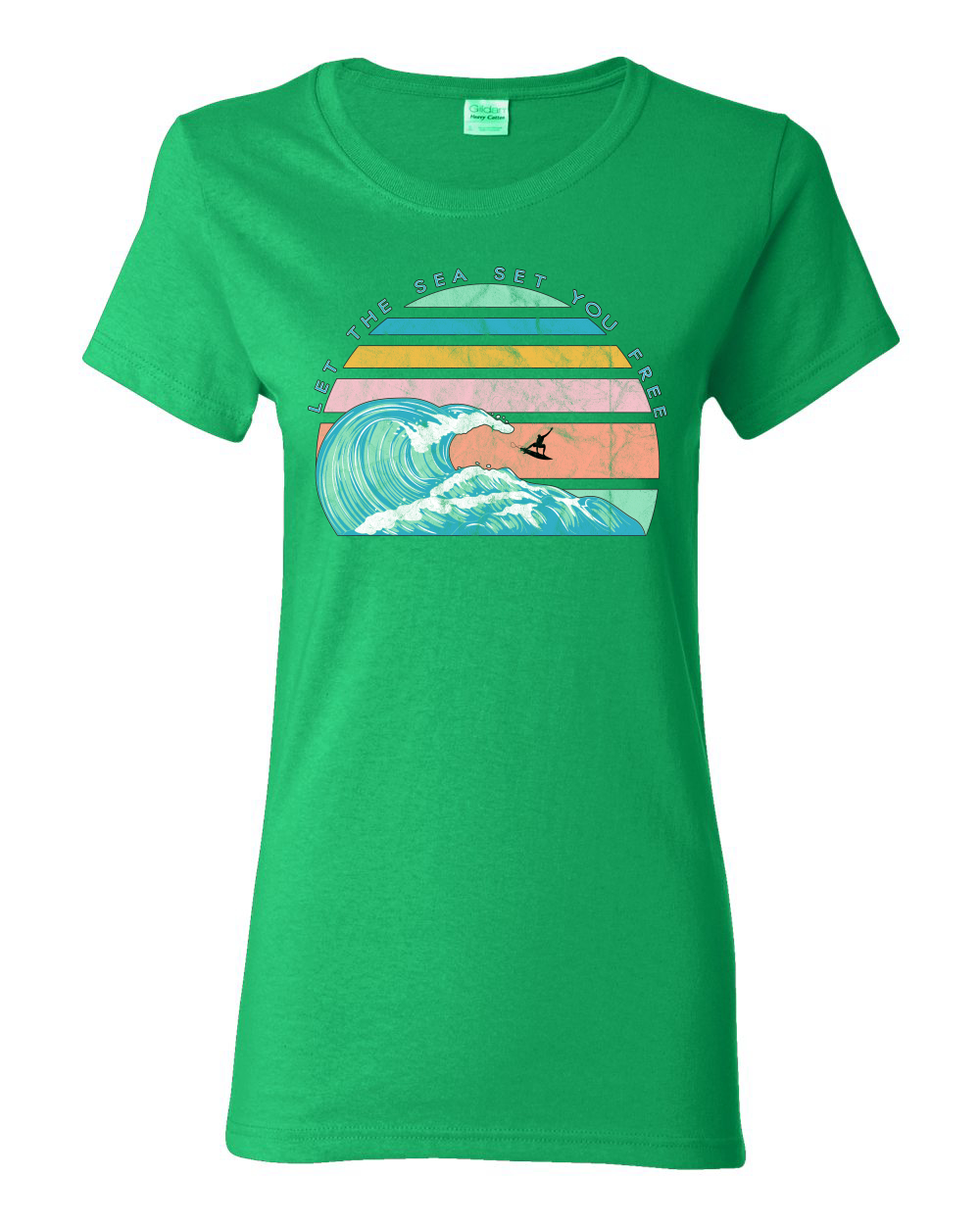 Camiseta gráfica retro Let The Sea Set You libre exterior para mujeres - Imagen 7 de 17