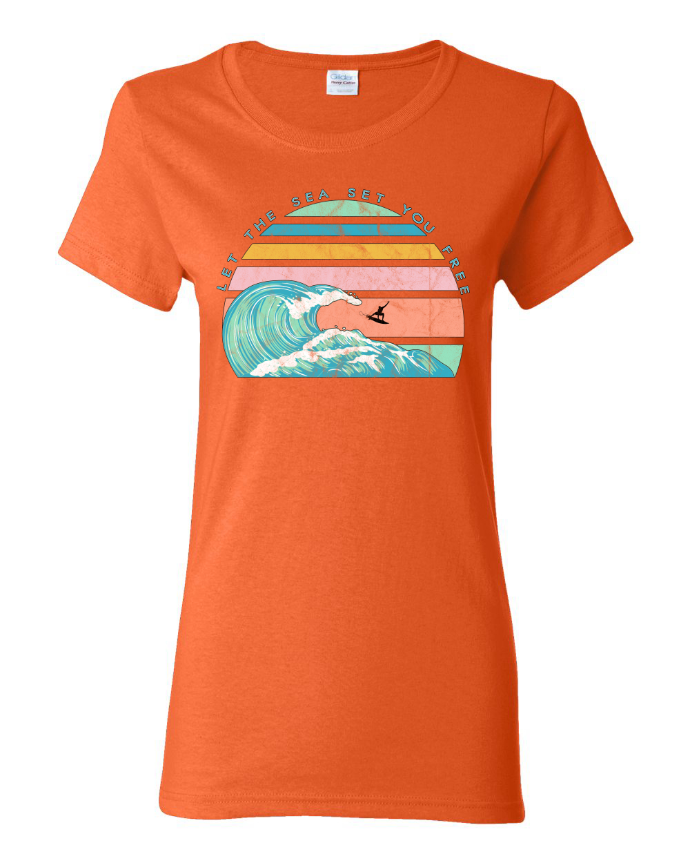 Camiseta gráfica retro Let The Sea Set You libre exterior para mujeres - Imagen 11 de 17