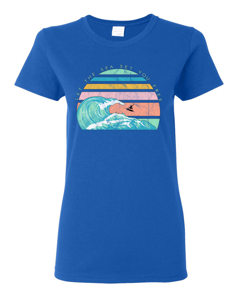 Camiseta gráfica retro Let The Sea Set You libre exterior para mujeres - Imagen 14 de 17