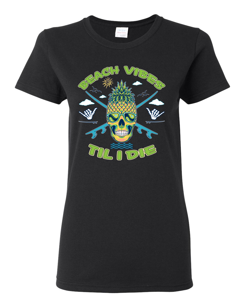 Camiseta gráfica Beach Vibes Till Die Outdoor para mujer - Imagen 2 de 17