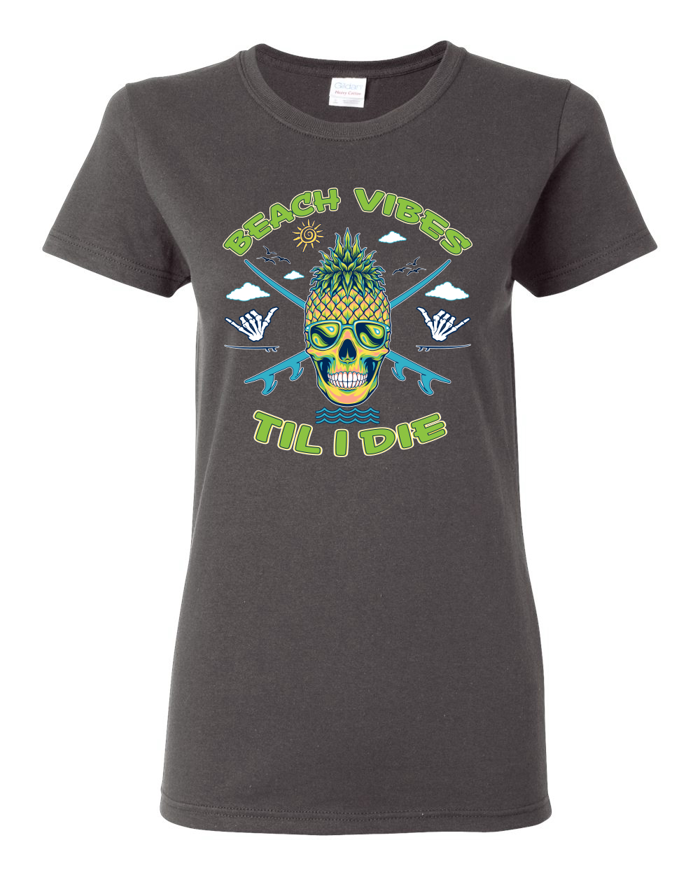 Camiseta gráfica Beach Vibes Till Die Outdoor para mujer - Imagen 3 de 17