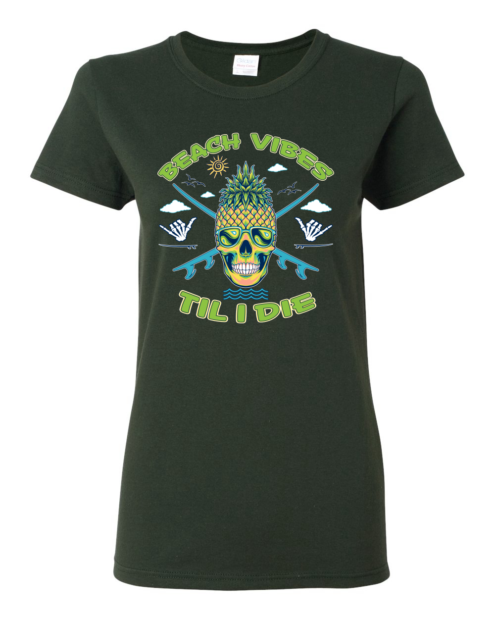 Camiseta gráfica Beach Vibes Till Die Outdoor para mujer - Imagen 4 de 17
