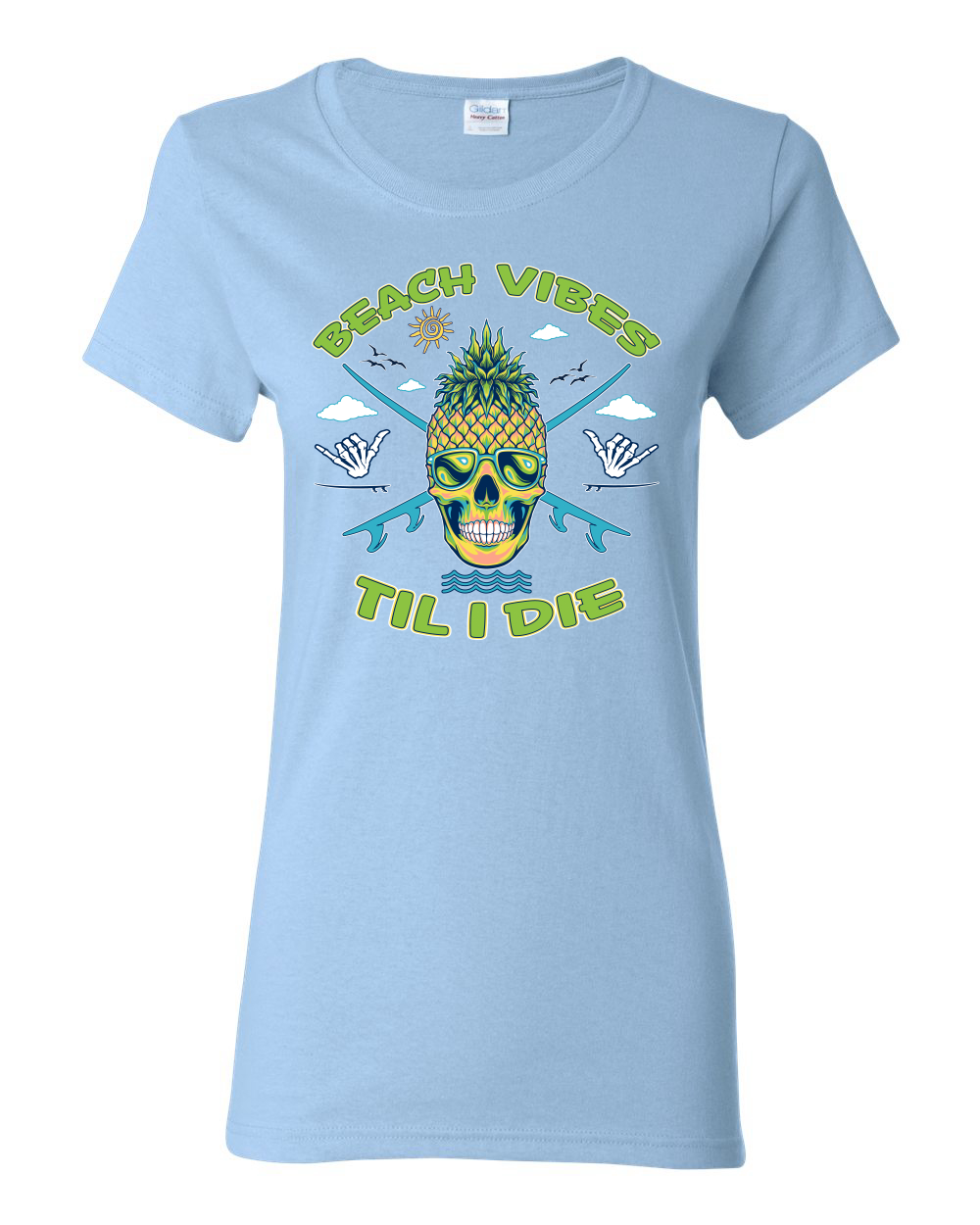 Camiseta gráfica Beach Vibes Till Die Outdoor para mujer - Imagen 17 de 17