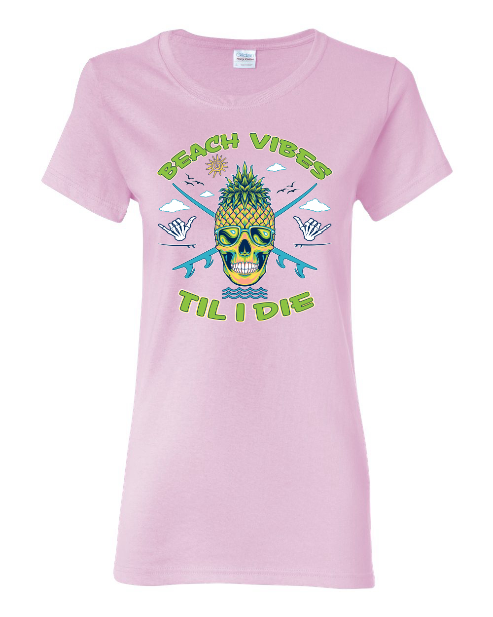 Camiseta gráfica Beach Vibes Till Die Outdoor para mujer - Imagen 8 de 17