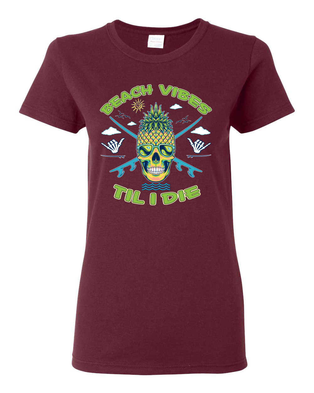 Camiseta gráfica Beach Vibes Till Die Outdoor para mujer - Imagen 9 de 17