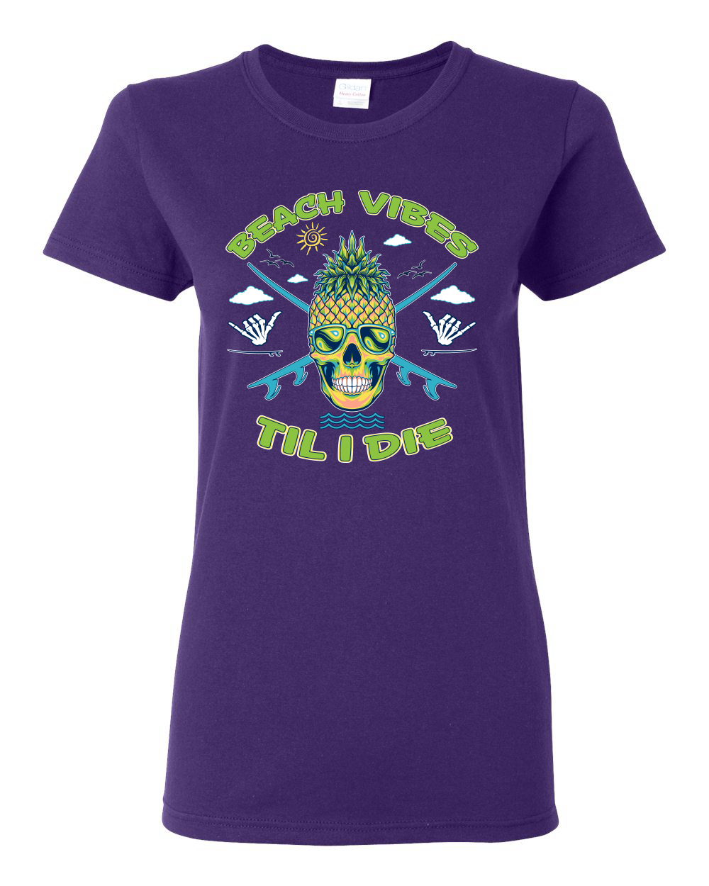 Camiseta gráfica Beach Vibes Till Die Outdoor para mujer - Imagen 12 de 17