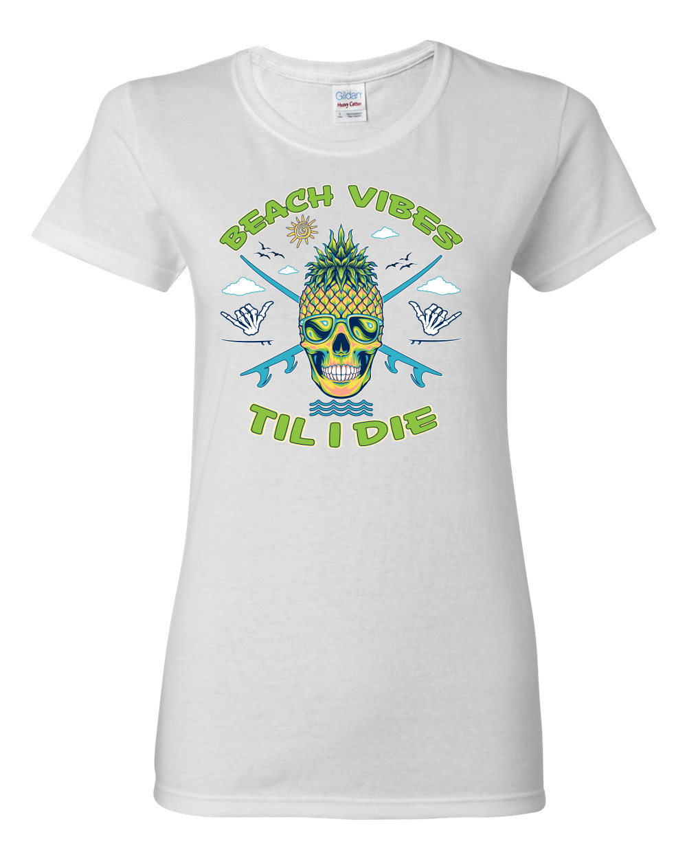 Camiseta gráfica Beach Vibes Till Die Outdoor para mujer - Imagen 15 de 17