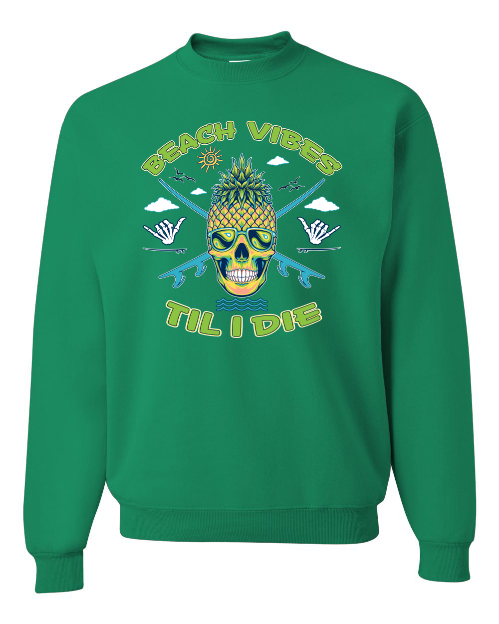 Beach Vibes Till Die Outdoor Unisex Crewneck Sweatshirt - Picture 8 of 22