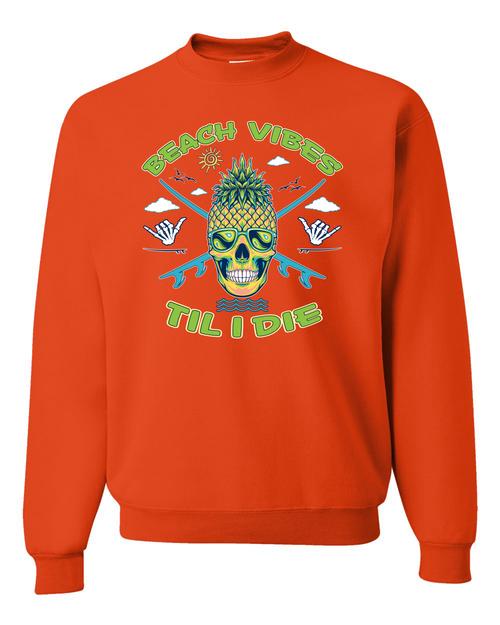 Beach Vibes Till Die Outdoor Unisex Crewneck Sweatshirt - Picture 13 of 22