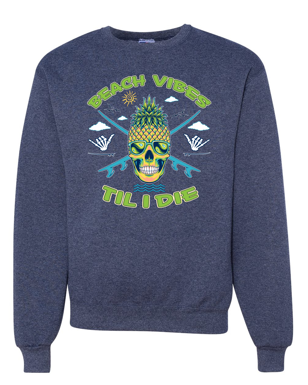 Beach Vibes Till Die Outdoor Unisex Crewneck Sweatshirt - Picture 18 of 22