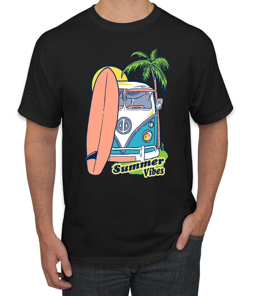 Beach Camp Surfing Summer Vibes Outdoor Men T-Shirt