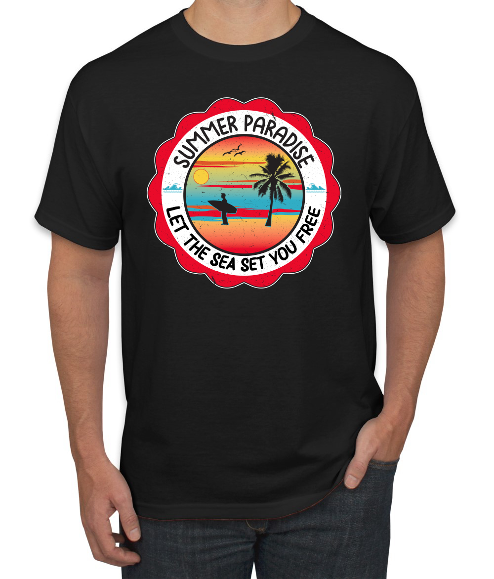 Camiseta Summer Paradise Let the Sea Set You Free Outdoor para hombre - Imagen 2 de 27