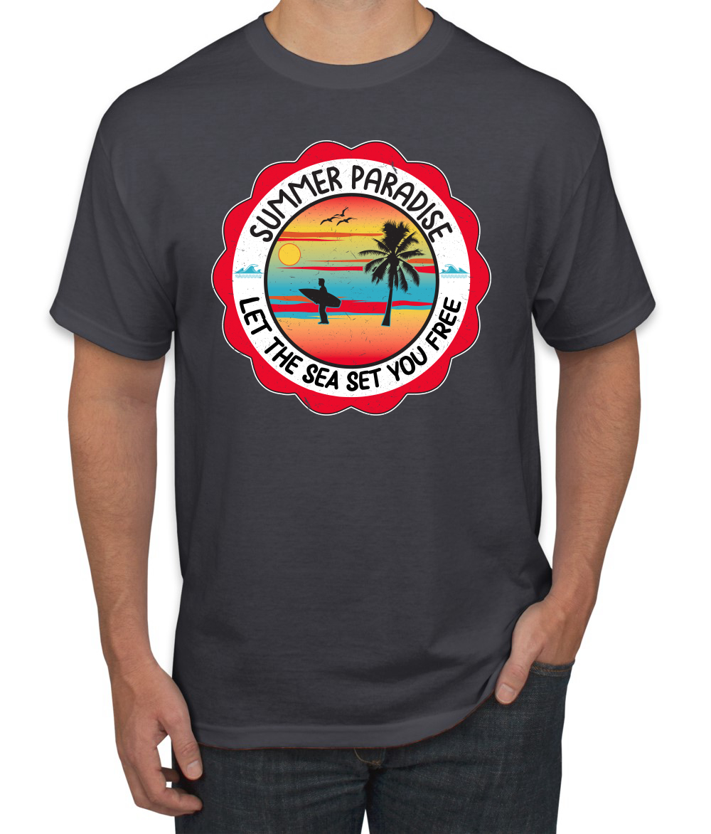 Camiseta Summer Paradise Let the Sea Set You Free Outdoor para hombre - Imagen 3 de 27