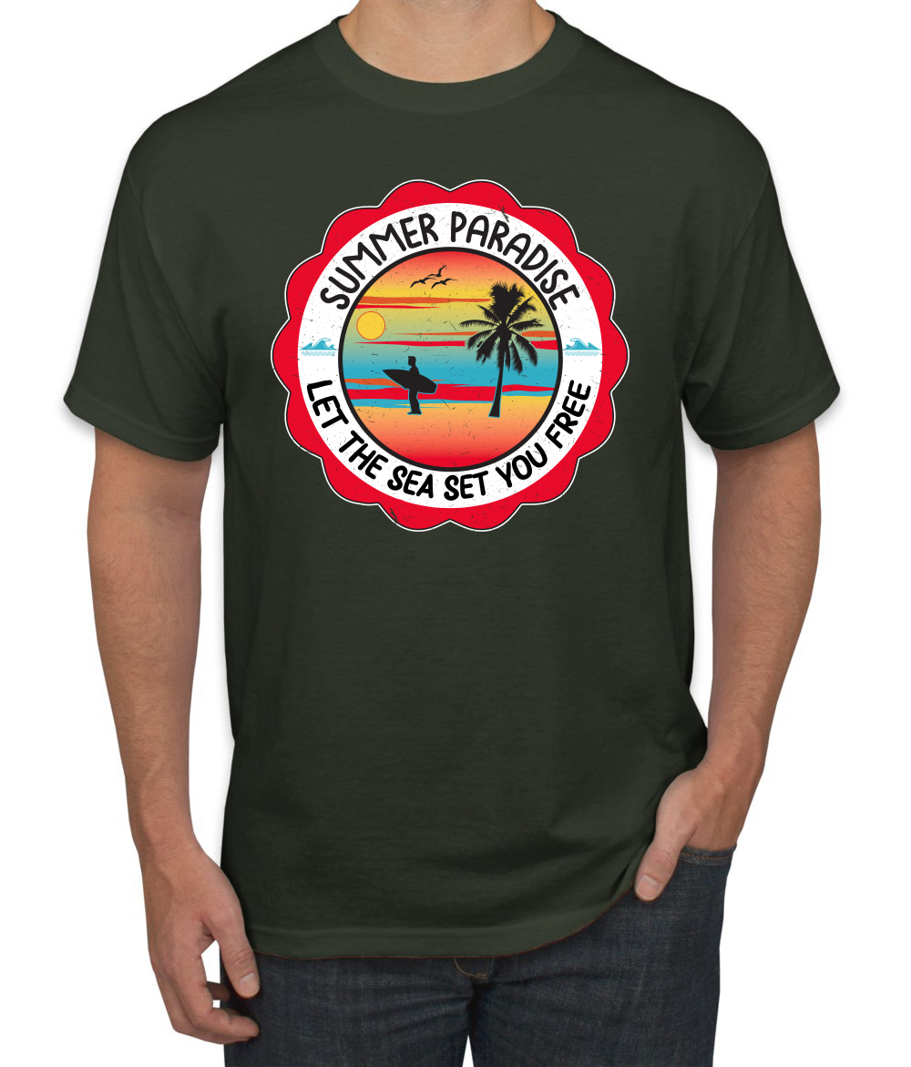 Camiseta Summer Paradise Let the Sea Set You Free Outdoor para hombre - Imagen 4 de 27
