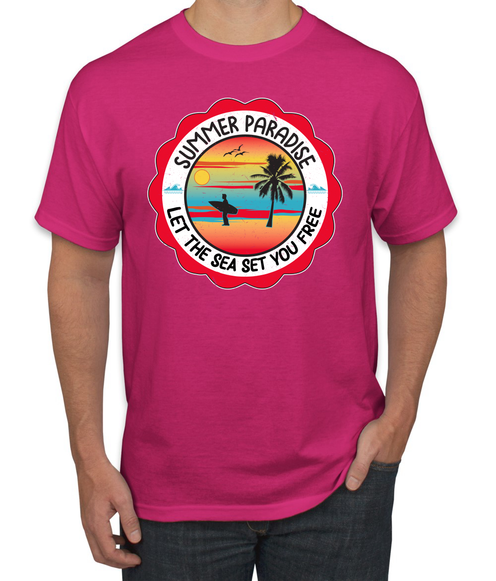 Camiseta Summer Paradise Let the Sea Set You Free Outdoor para hombre - Imagen 5 de 27