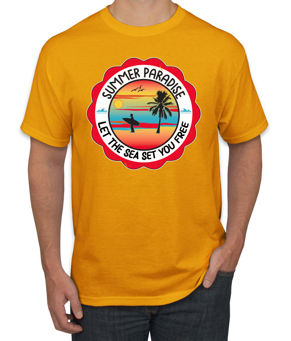 Camiseta Summer Paradise Let the Sea Set You Free Outdoor para hombre - Imagen 23 de 27