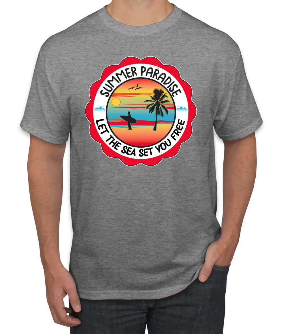Camiseta Summer Paradise Let the Sea Set You Free Outdoor para hombre - Imagen 7 de 27