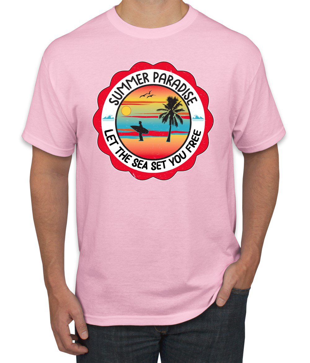Camiseta Summer Paradise Let the Sea Set You Free Outdoor para hombre - Imagen 9 de 27