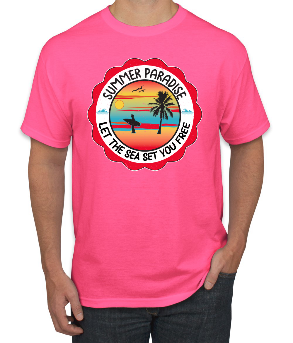Camiseta Summer Paradise Let the Sea Set You Free Outdoor para hombre - Imagen 12 de 27