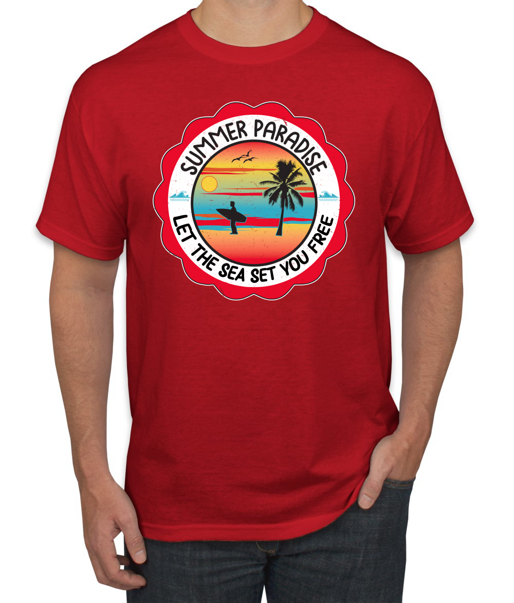 Camiseta Summer Paradise Let the Sea Set You Free Outdoor para hombre - Imagen 15 de 27