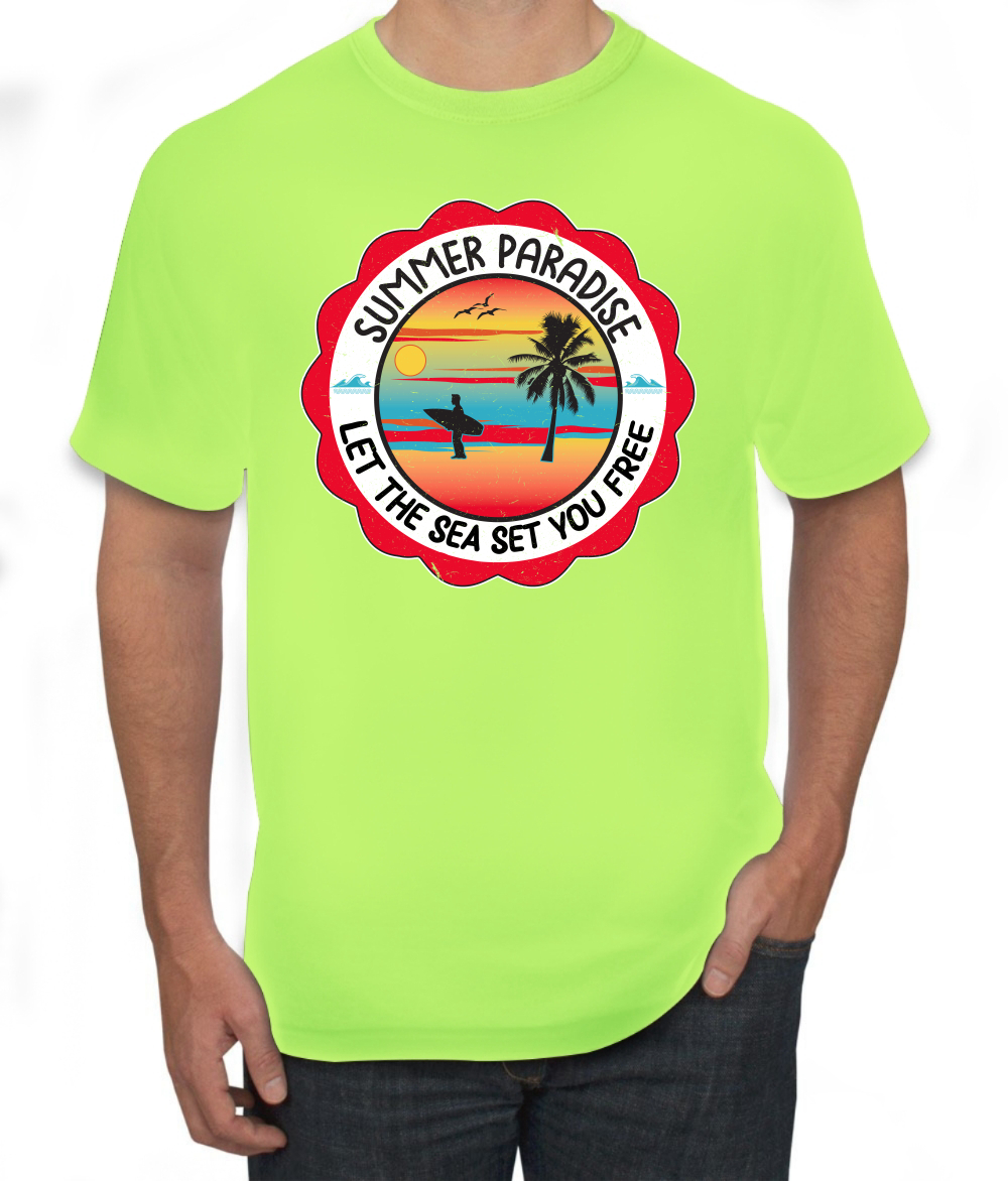 Camiseta Summer Paradise Let the Sea Set You Free Outdoor para hombre - Imagen 21 de 27