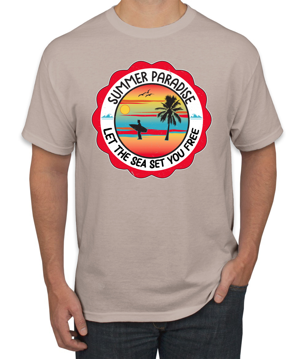 Camiseta Summer Paradise Let the Sea Set You Free Outdoor para hombre - Imagen 27 de 27