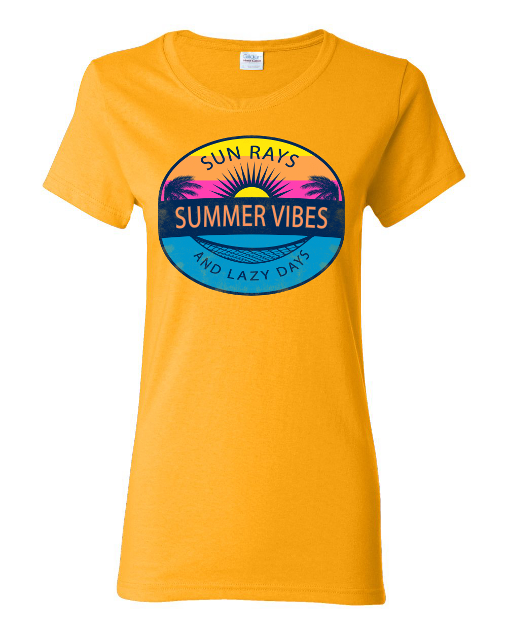 Camiseta gráfica Sun Rays Verano Vibraciones y días perezosos al aire libre para mujeres - Imagen 16 de 17