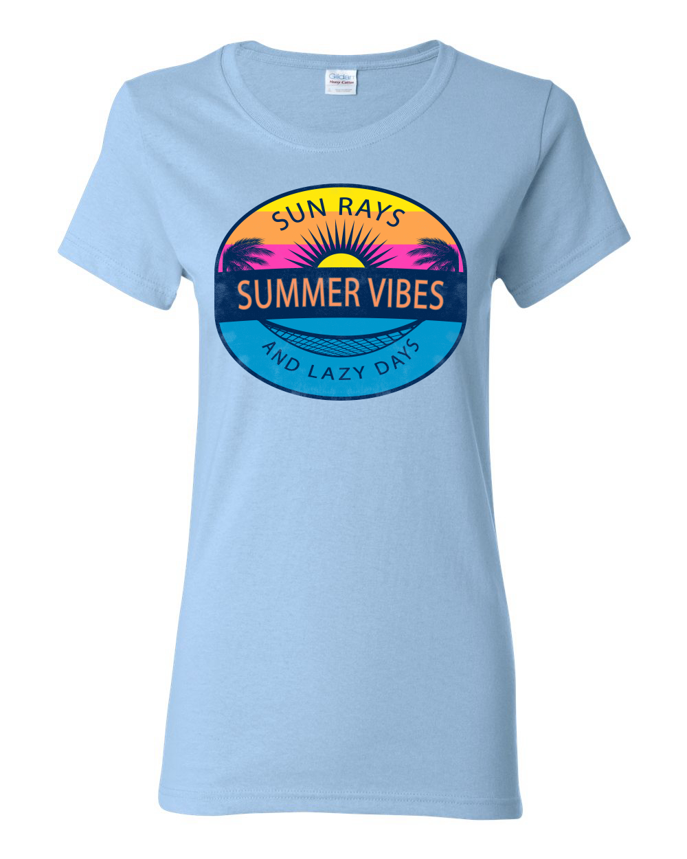 Camiseta gráfica Sun Rays Verano Vibraciones y días perezosos al aire libre para mujeres - Imagen 17 de 17