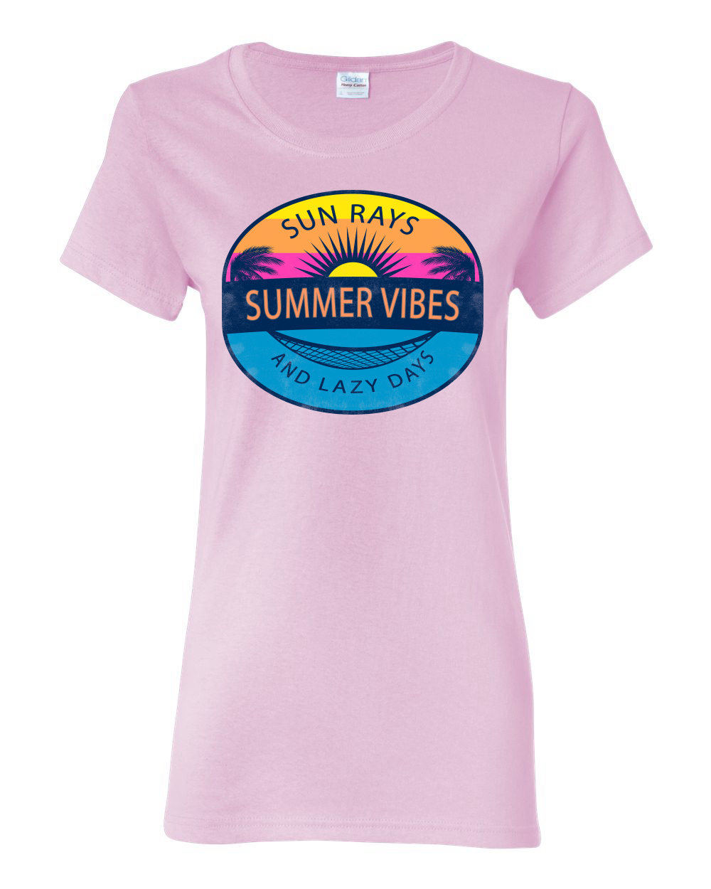Camiseta gráfica Sun Rays Verano Vibraciones y días perezosos al aire libre para mujeres - Imagen 8 de 17