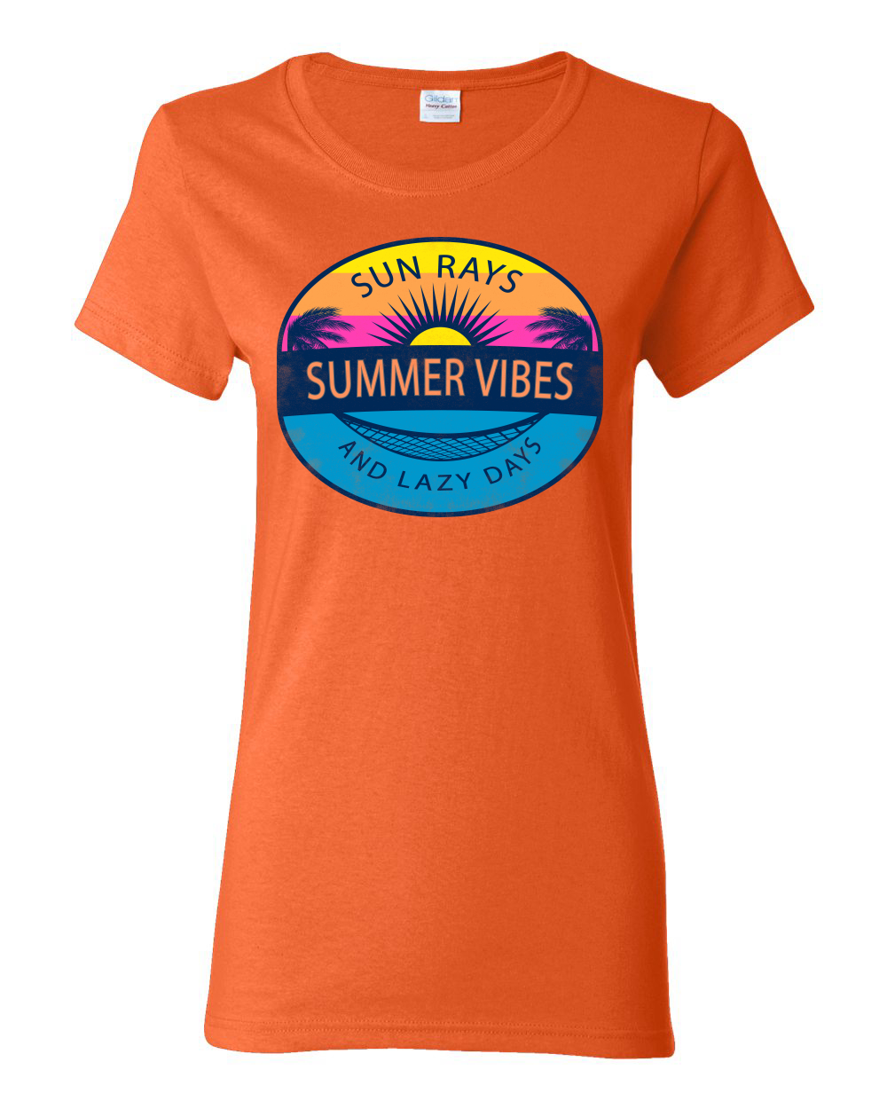 Camiseta gráfica Sun Rays Verano Vibraciones y días perezosos al aire libre para mujeres - Imagen 11 de 17