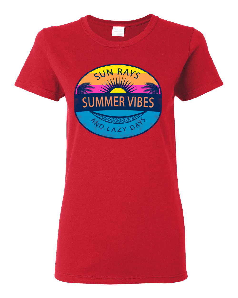 Camiseta gráfica Sun Rays Verano Vibraciones y días perezosos al aire libre para mujeres - Imagen 13 de 17