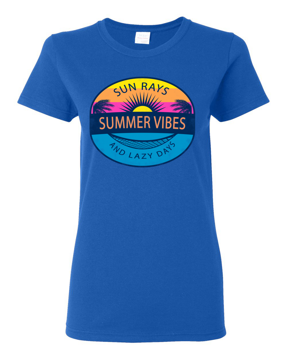 Camiseta gráfica Sun Rays Verano Vibraciones y días perezosos al aire libre para mujeres - Imagen 14 de 17