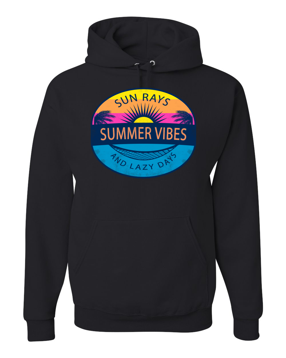 Sun Rays Summer Vibes And Lazy Days Outdoor Unisex Hoodie Sweatshirt
