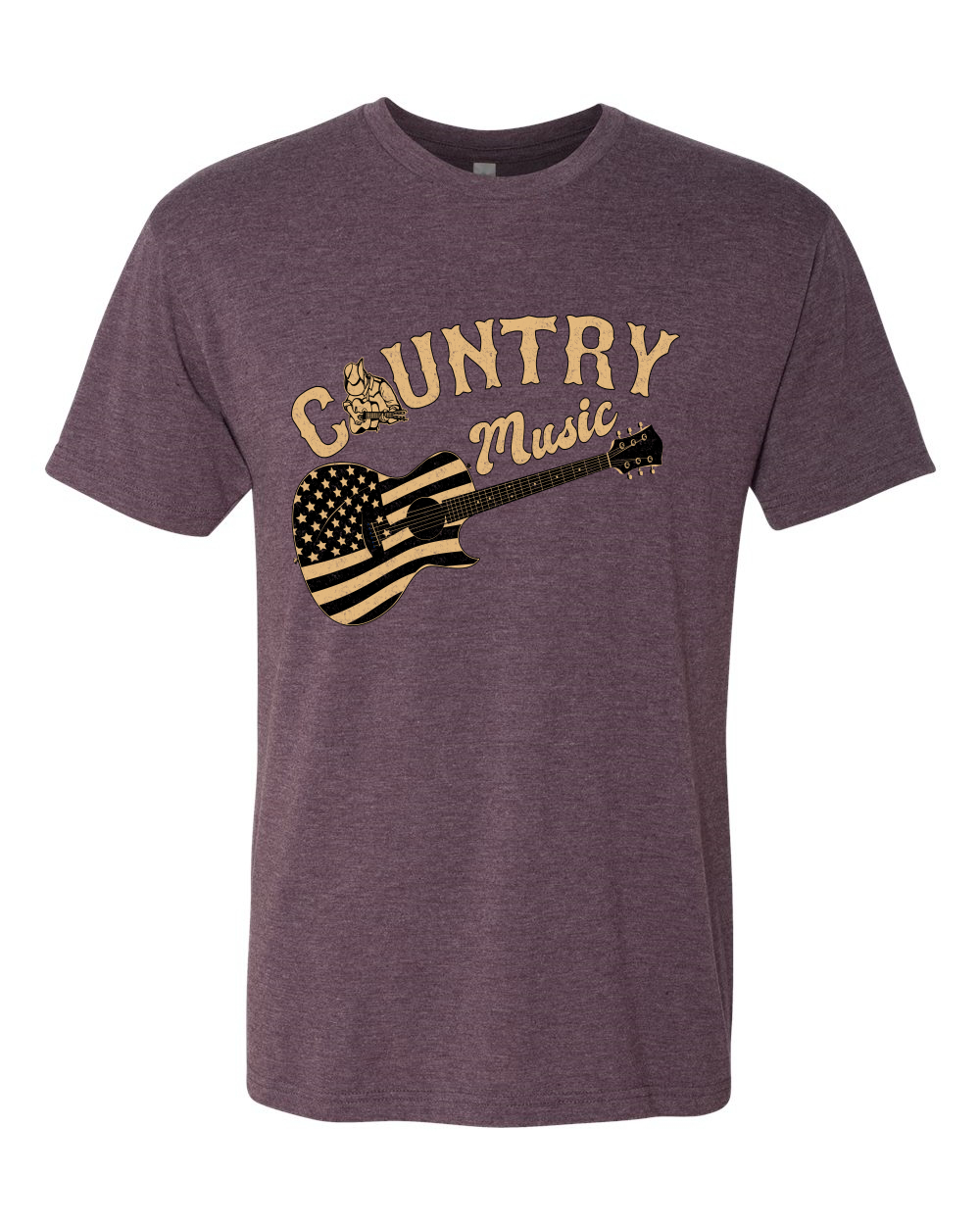 ameri アメリ　VINTAGE LIKE PIGMENT TEE Country Music American Flag Vintage Guitar Men Premium Tri