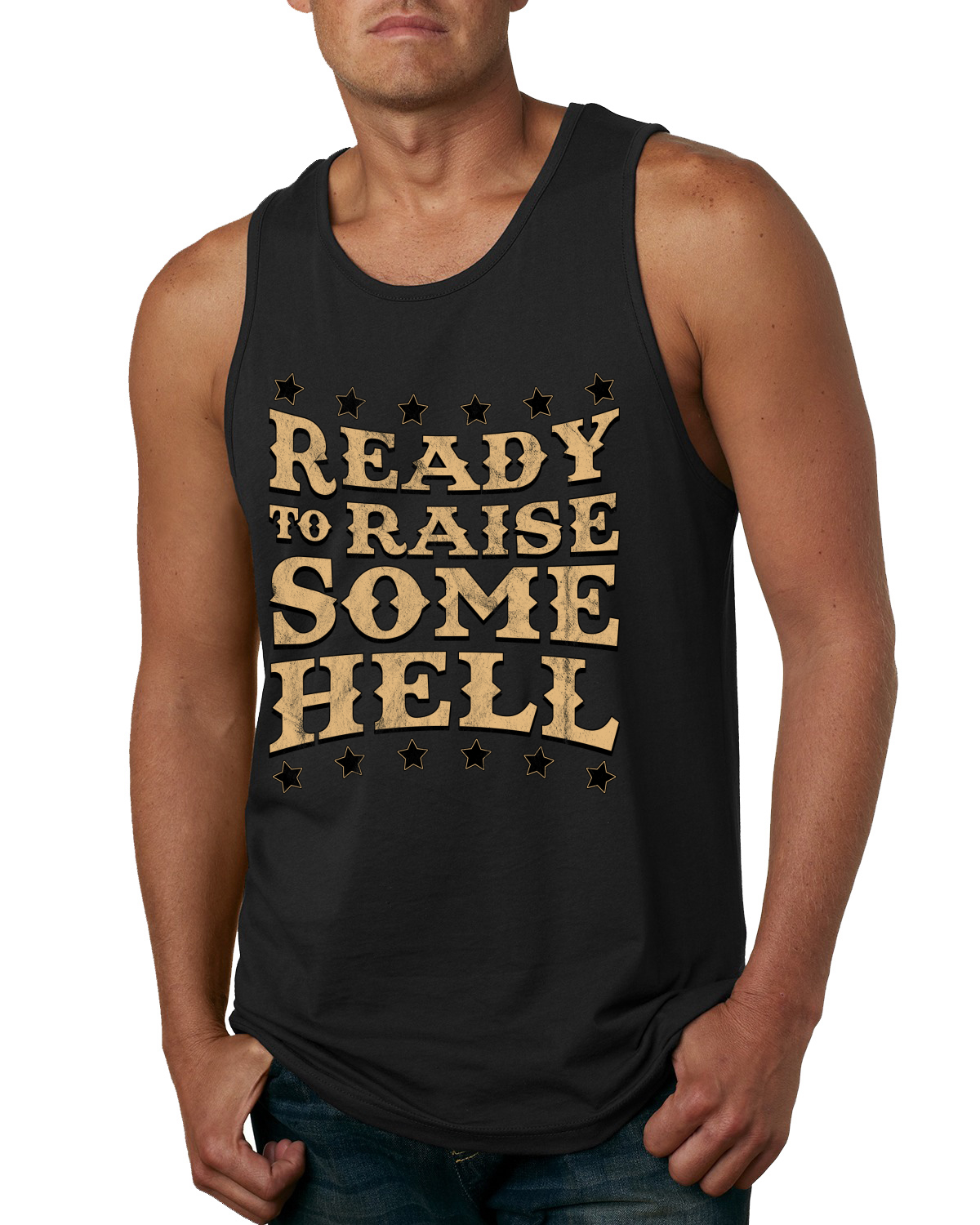 Camiseta sin mangas gráfica Ready to Raise Some Hell Men - Imagen 3 de 9