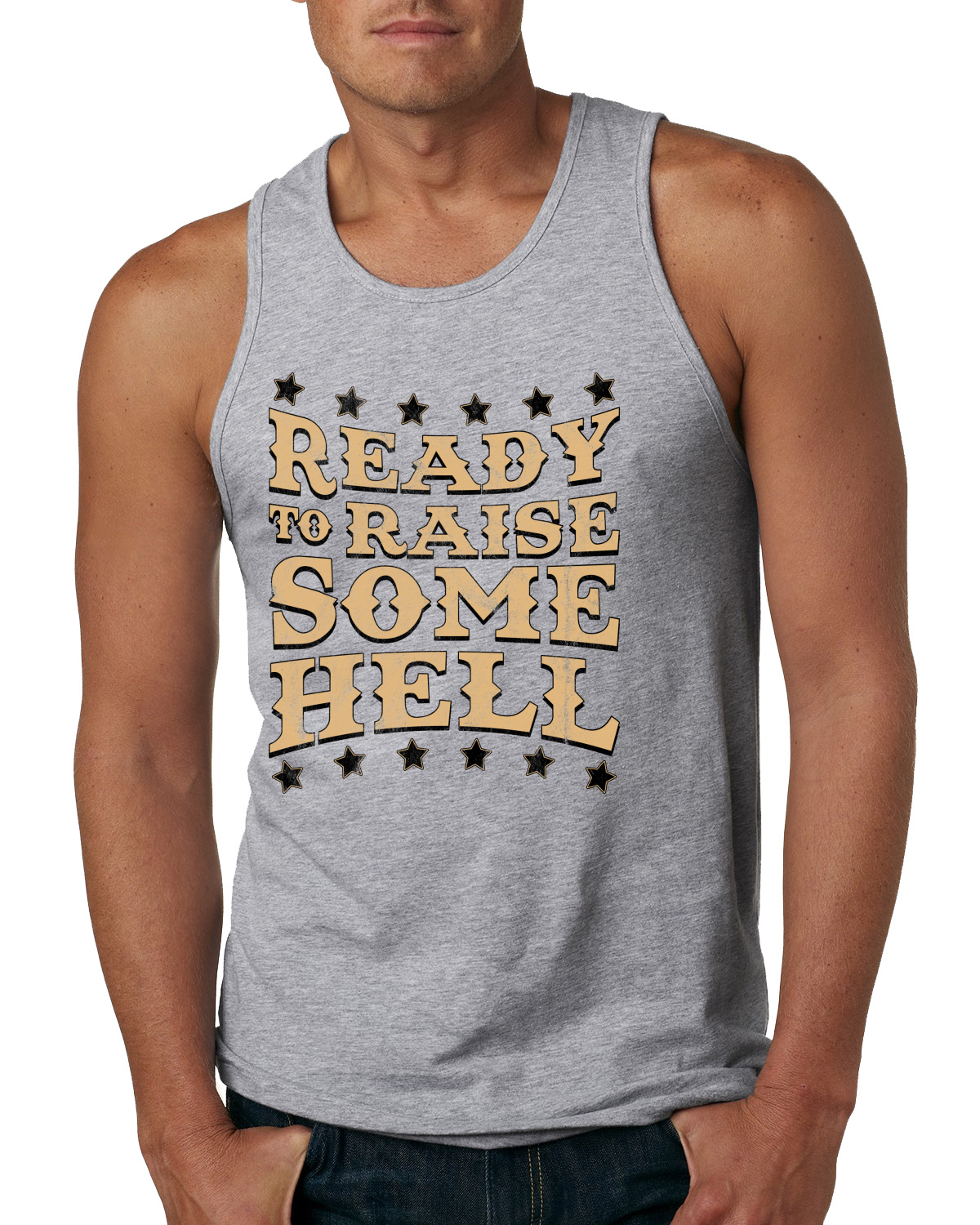 Camiseta sin mangas gráfica Ready to Raise Some Hell Men - Imagen 5 de 9