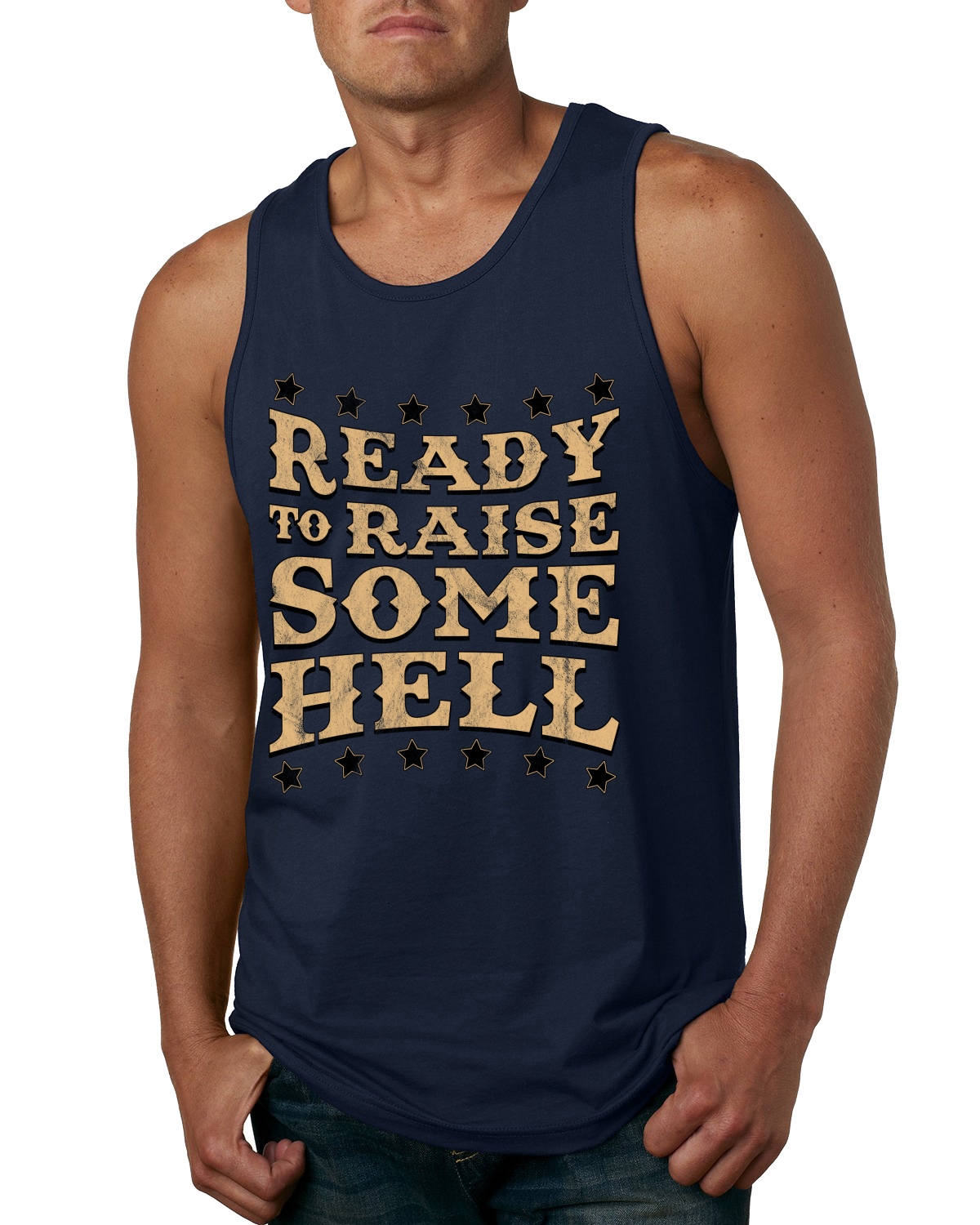 Camiseta sin mangas gráfica Ready to Raise Some Hell Men - Imagen 6 de 9