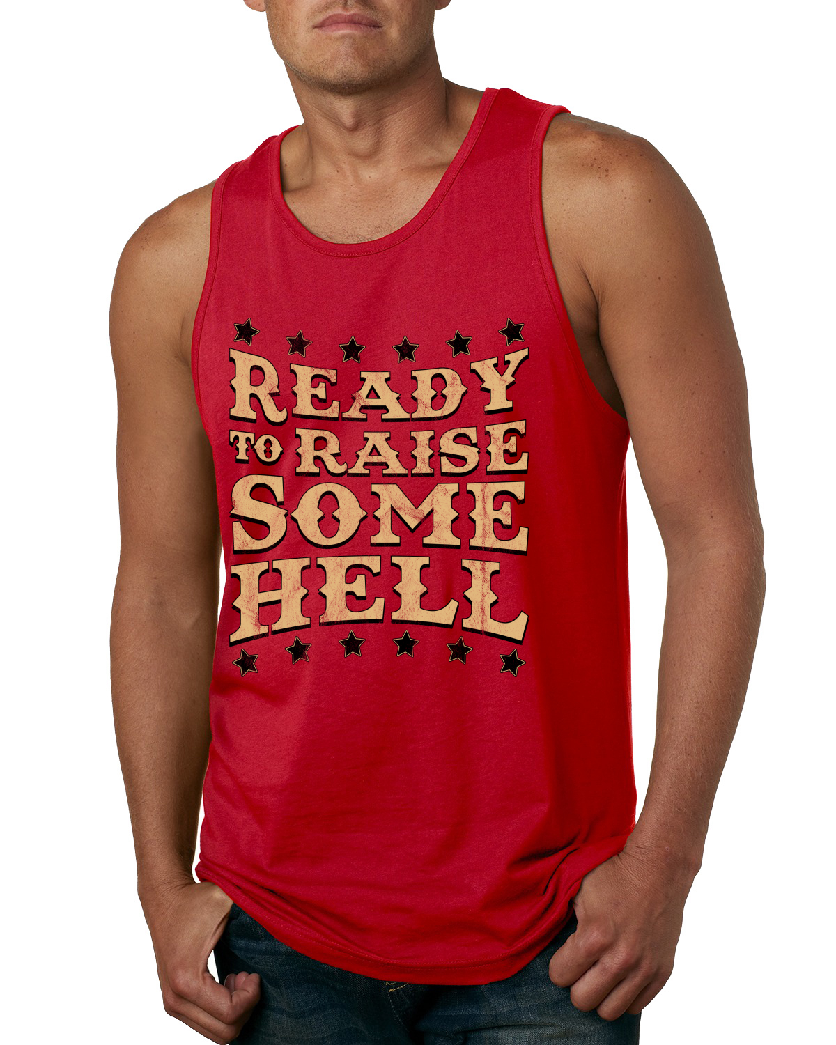 Camiseta sin mangas gráfica Ready to Raise Some Hell Men - Imagen 7 de 9