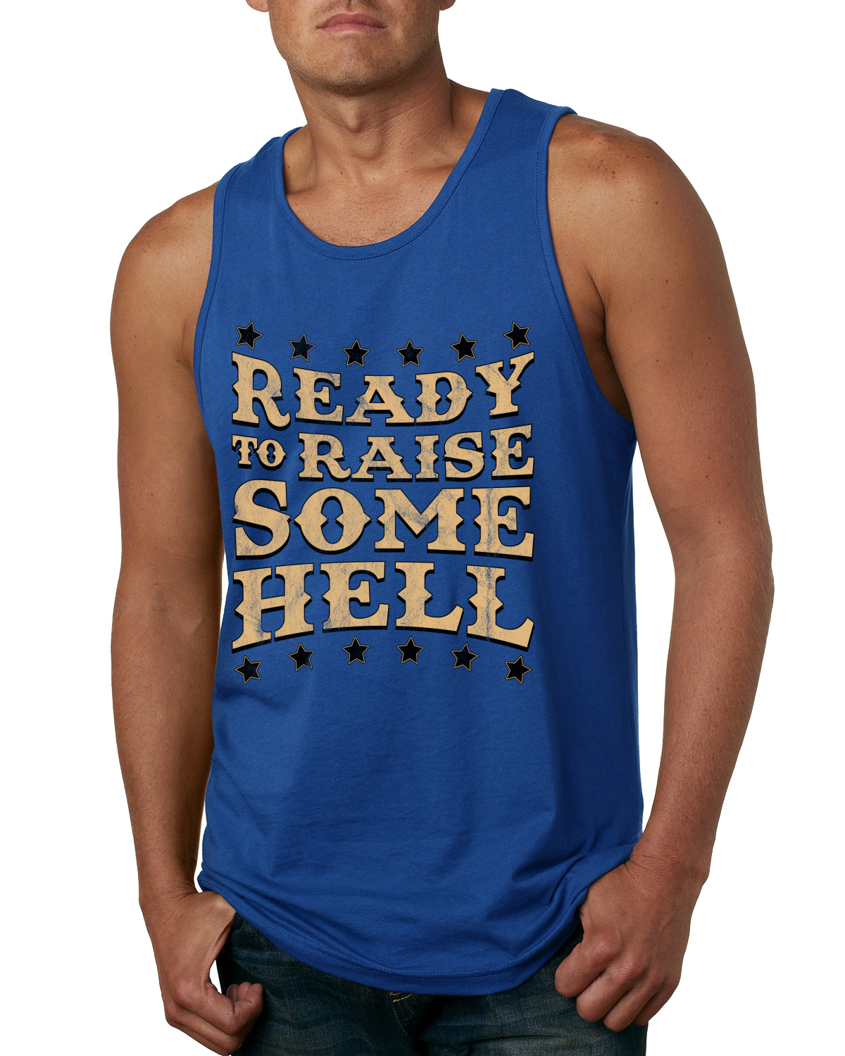 Camiseta sin mangas gráfica Ready to Raise Some Hell Men - Imagen 8 de 9
