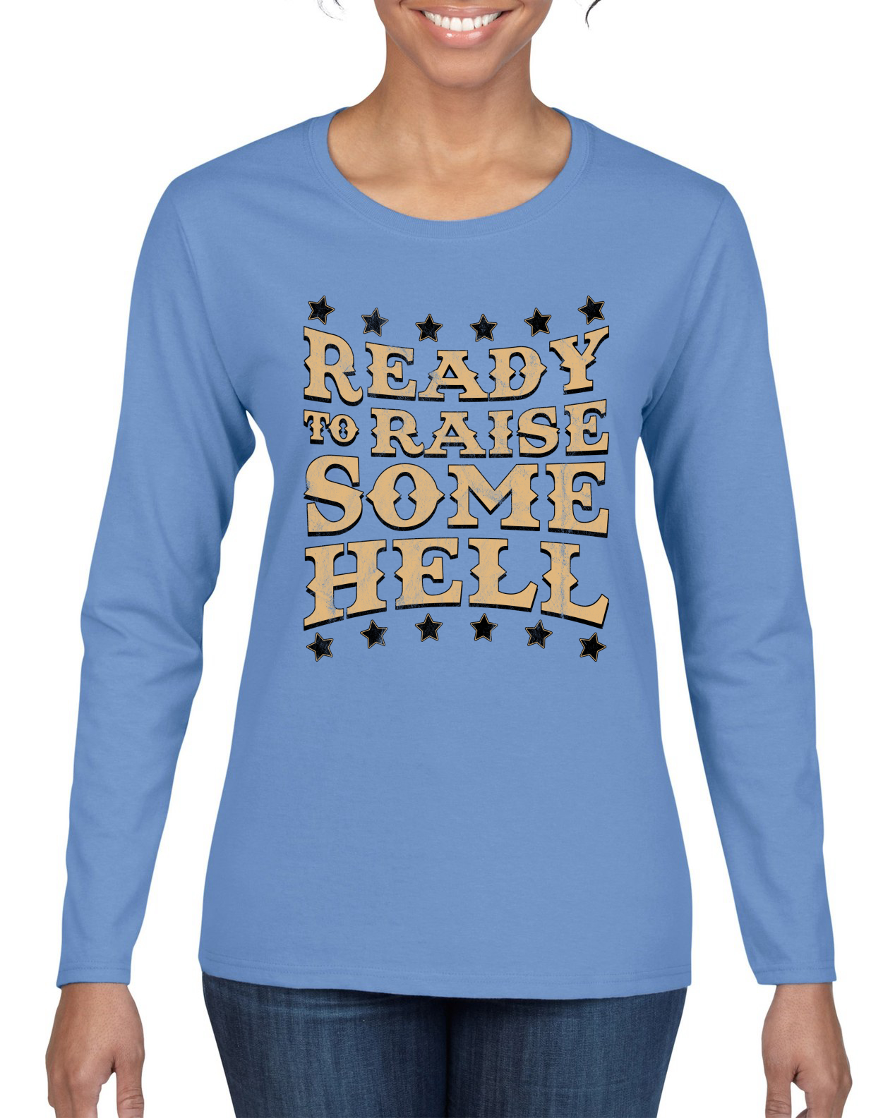 Camisa de manga larga para mujer Ready to Raise Some Hell - Imagen 12 de 12