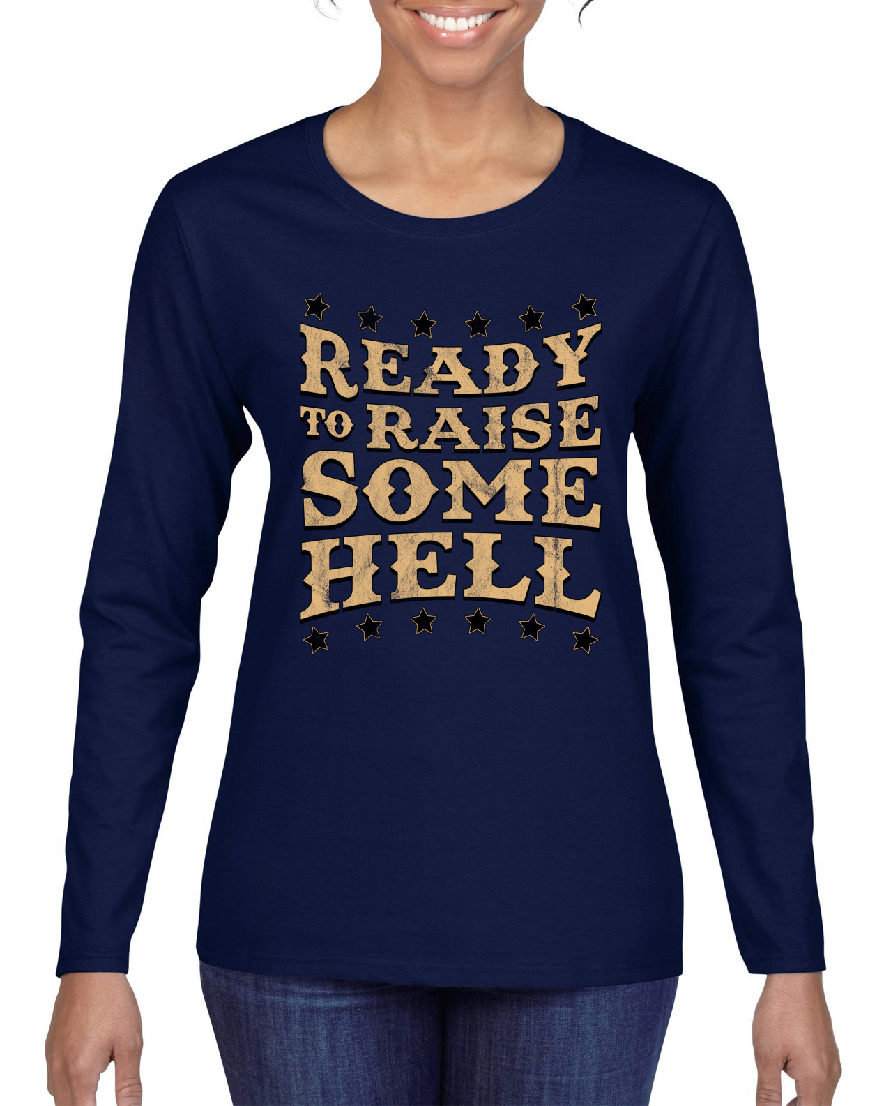 Camisa de manga larga para mujer Ready to Raise Some Hell - Imagen 7 de 12